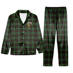 ScotsTee Shop Scottish Martin Crest Tartan Pajama Satin Velvet Flannel Pajama Set
