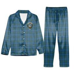 ScotsTee Shop Scottish Matheson Hunting Ancient Crest Tartan Pajama Satin Velvet Flannel Pajama Set