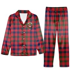 ScotsTee Shop Scottish McColl Old Modern Crest Tartan Pajama Satin Velvet Flannel Pajama Set
