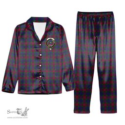 ScotsTee Shop Scottish Mar Dress - TD Crest Tartan Pajama Satin Velvet Flannel Pajama Set