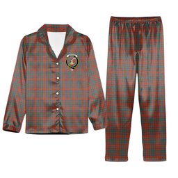 ScotsTee Shop Scottish Matheson Ancient Crest Tartan Pajama Satin Velvet Flannel Pajama Set