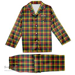 ScotsTee Shop Scottish Masterton Crest Tartan Pajama Satin Velvet Flannel Pajama Set