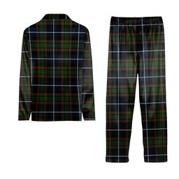 ScotsTee Shop Scottish McRae Hunting Crest Tartan Pajama Satin Velvet Flannel Pajama Set