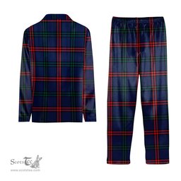 ScotsTee Shop Scottish Montgomery of Ayrshire Modern Crest Tartan Pajama Satin Velvet Flannel Pajama Set