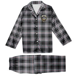 ScotsTee Shop Scottish Moffat Ancient Crest Tartan Pajama Satin Velvet Flannel Pajama Set