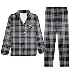 ScotsTee Shop Scottish Moffat Ancient Crest Tartan Pajama Satin Velvet Flannel Pajama Set