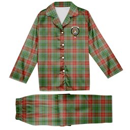 ScotsTee Shop Scottish Muirhead Ancient Crest Tartan Pajama Satin Velvet Flannel Pajama Set