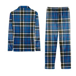 ScotsTee Shop Scottish McTavish Dress Modern Crest Tartan Pajama Satin Velvet Flannel Pajama Set