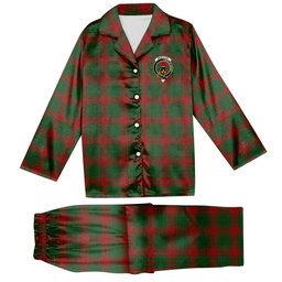 ScotsTee Shop Scottish Middleton Crest Tartan Pajama Satin Velvet Flannel Pajama Set