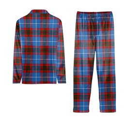 ScotsTee Shop Scottish Newton Crest Tartan Pajama Satin Velvet Flannel Pajama Set