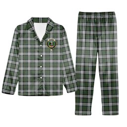 ScotsTee Shop Scottish McLaren Dress Crest Tartan Pajama Satin Velvet Flannel Pajama Set