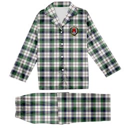 ScotsTee Shop Scottish McNachten Dress Modern Crest Tartan Pajama Satin Velvet Flannel Pajama Set