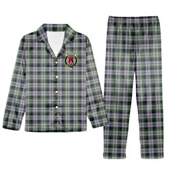 ScotsTee Shop Scottish McNachten Dress Crest Tartan Pajama Satin Velvet Flannel Pajama Set