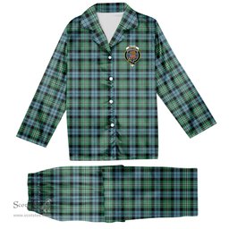 ScotsTee Shop Scottish Melville SC Crest Tartan Pajama Satin Velvet Flannel Pajama Set
