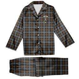 ScotsTee Shop Scottish McKay Weathered Crest Tartan Pajama Satin Velvet Flannel Pajama Set