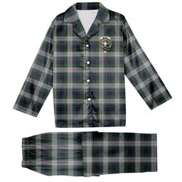 ScotsTee Shop Scottish Murray of Atholl Dress Crest Tartan Pajama Satin Velvet Flannel Pajama Set