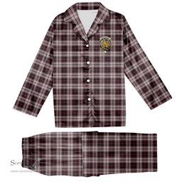 ScotsTee Shop Scottish McPherson Crest Tartan Pajama Satin Velvet Flannel Pajama Set