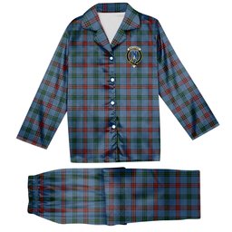 ScotsTee Shop Scottish Montgomery of Ayrshire Ancient Crest Tartan Pajama Satin Velvet Flannel Pajama Set