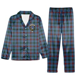 ScotsTee Shop Scottish Montgomery of Ayrshire Ancient Crest Tartan Pajama Satin Velvet Flannel Pajama Set