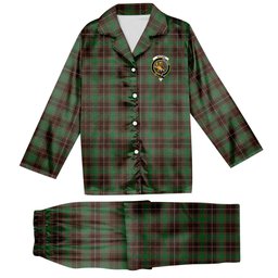 ScotsTee Shop Scottish McPhee Hunting Modern Crest Tartan Pajama Satin Velvet Flannel Pajama Set