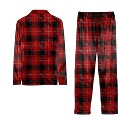 ScotsTee Shop Scottish McIvor Crest Tartan Pajama Satin Velvet Flannel Pajama Set