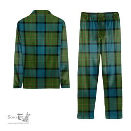 ScotsTee Shop Scottish Moore Ancient Crest Tartan Pajama Satin Velvet Flannel Pajama Set