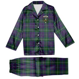 ScotsTee Shop Scottish McIntyre Inglis Crest Tartan Pajama Satin Velvet Flannel Pajama Set