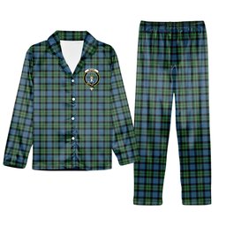 ScotsTee Shop Scottish McKay Ancient Crest Tartan Pajama Satin Velvet Flannel Pajama Set