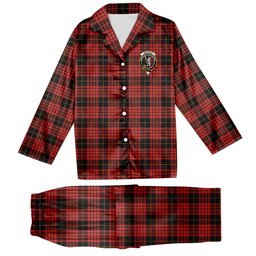 ScotsTee Shop Scottish Mcquain Ancient Crest Tartan Pajama Satin Velvet Flannel Pajama Set