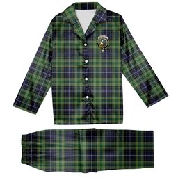 ScotsTee Shop Scottish McKellar Crest Tartan Pajama Satin Velvet Flannel Pajama Set