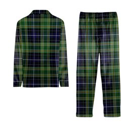 ScotsTee Shop Scottish McKellar Crest Tartan Pajama Satin Velvet Flannel Pajama Set