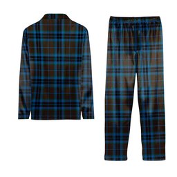 ScotsTee Shop Scottish McTavish Hunting Modern Crest Tartan Pajama Satin Velvet Flannel Pajama Set