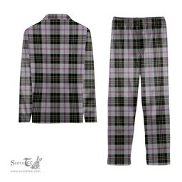 ScotsTee Shop Scottish McPherson Dress Ancient Crest Tartan Pajama Satin Velvet Flannel Pajama Set