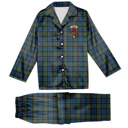 ScotsTee Shop Scottish McNicol Hunting Crest Tartan Pajama Satin Velvet Flannel Pajama Set