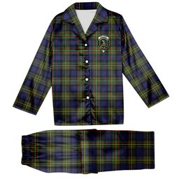 ScotsTee Shop Scottish McLaren Modern Crest Tartan Pajama Satin Velvet Flannel Pajama Set
