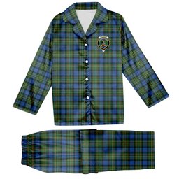 ScotsTee Shop Scottish McLaren Ancient Crest Tartan Pajama Satin Velvet Flannel Pajama Set