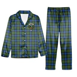 ScotsTee Shop Scottish McLaren Ancient Crest Tartan Pajama Satin Velvet Flannel Pajama Set