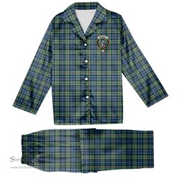 ScotsTee Shop Scottish McKinlay Ancient Crest Tartan Pajama Satin Velvet Flannel Pajama Set