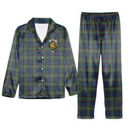 ScotsTee Shop Scottish Nicolson Hunting Ancient Crest Tartan Pajama Satin Velvet Flannel Pajama Set