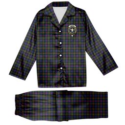 ScotsTee Shop Scottish Murray of Atholl Modern Crest Tartan Pajama Satin Velvet Flannel Pajama Set