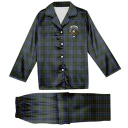 ScotsTee Shop Scottish McMillan Hunting Crest Tartan Pajama Satin Velvet Flannel Pajama Set