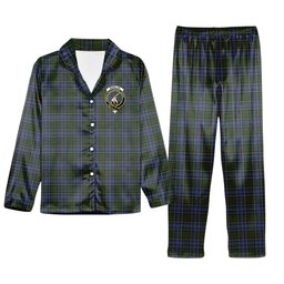 ScotsTee Shop Scottish McMillan Hunting Crest Tartan Pajama Satin Velvet Flannel Pajama Set
