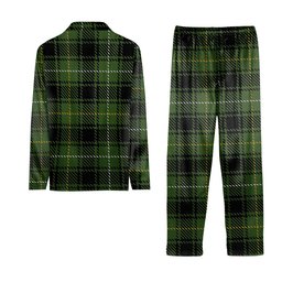 ScotsTee Shop Scottish McIvor Hunting Crest Tartan Pajama Satin Velvet Flannel Pajama Set