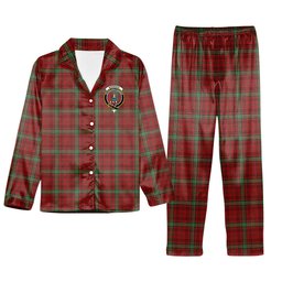 ScotsTee Shop Scottish Morrison Crest Tartan Pajama Satin Velvet Flannel Pajama Set