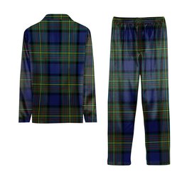 ScotsTee Shop Scottish Moore Modern Crest Tartan Pajama Satin Velvet Flannel Pajama Set