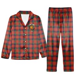 ScotsTee Shop Scottish Nicolson Ancient Crest Tartan Pajama Satin Velvet Flannel Pajama Set