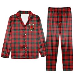 ScotsTee Shop Scottish McNeacail Modern Crest Tartan Pajama Satin Velvet Flannel Pajama Set