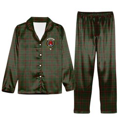 ScotsTee Shop Scottish Mcnaghten Hunting Crest Tartan Pajama Satin Velvet Flannel Pajama Set