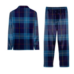 ScotsTee Shop Scottish McKerrell of Hillhouse Crest Tartan Pajama Satin Velvet Flannel Pajama Set