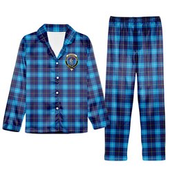 ScotsTee Shop Scottish McKerrell Crest Tartan Pajama Satin Velvet Flannel Pajama Set